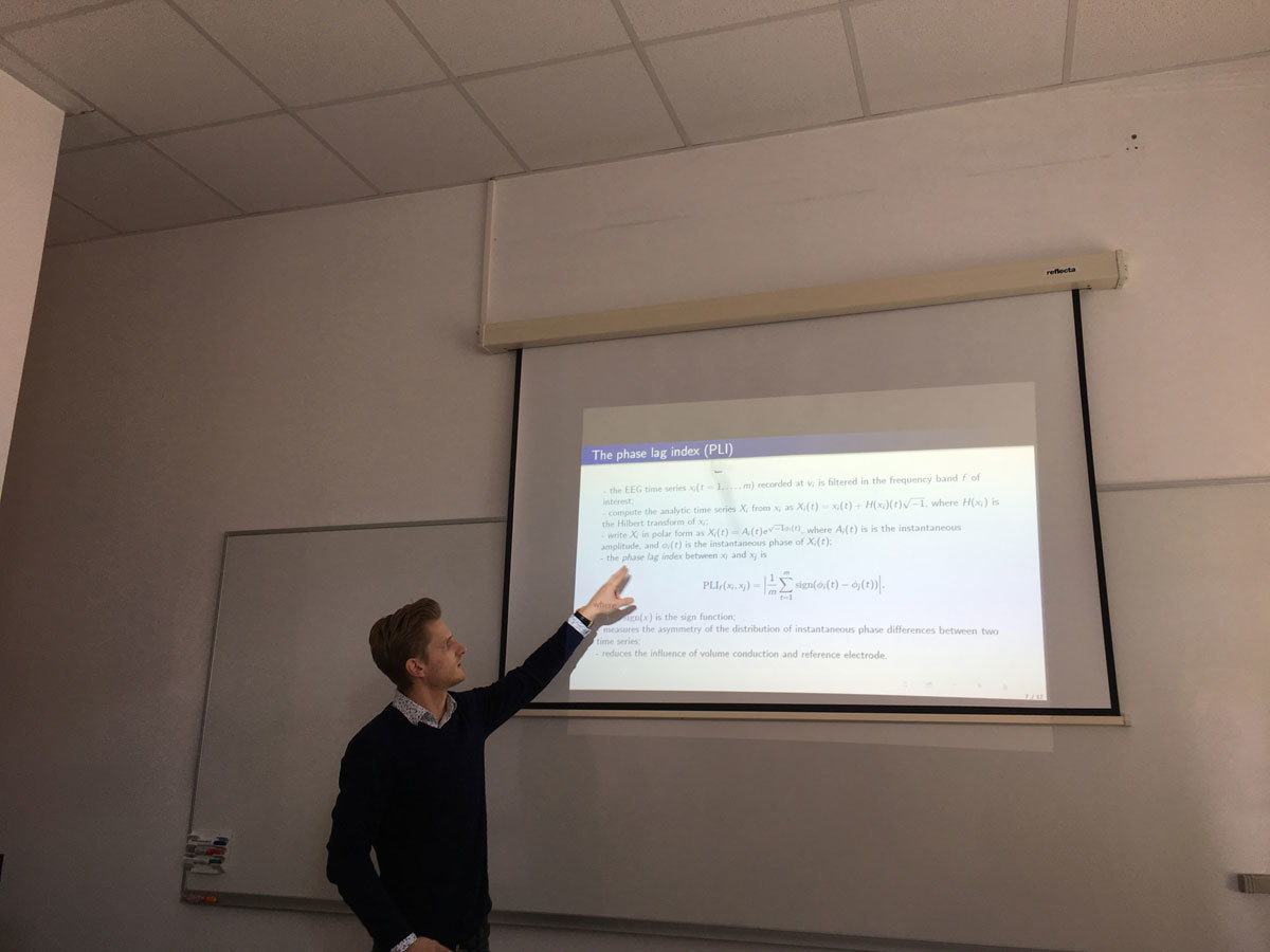 Graph-theoretical approach for analysing brain activity